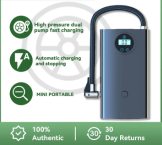 car air pump Car Tyre Tire Air Inflator Pump Smart Digital Wireless Inflatable Tire Inflator Auto Tyre Pumb LED Light 220V Compressor