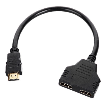 HDMI MALE 1 input 2 HDMI FEMALE 2 PORT SPLITTER PLASTIC