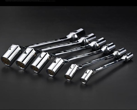 HARDEN 8X9mm - 18X19mm Double Socket Wrench Tool Spanner Set Professional Chromed Polished Flexible