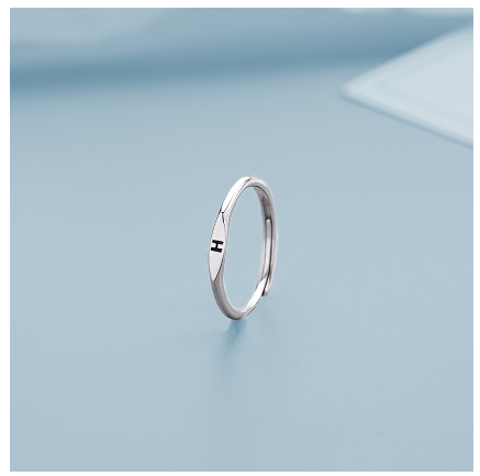 Fashion 925 Silver 26 A-Z Initial Letters Open Ring Birthday Jewelry Adjustable Gift For Women N