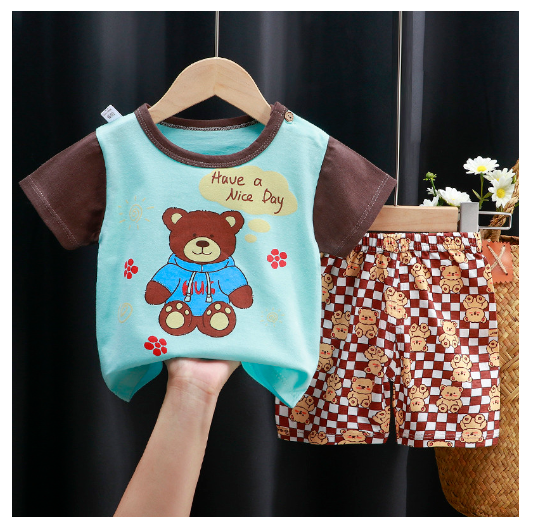 0-4Y For Boys Baby & Kids Sleeveless Shorts Set Pure Cotton Sando For Summer Kids D1