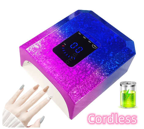 Rechargeable 60W Cordless Led Nail Lamp Wireless Nail Dryer Led Nail Light Portable Gel UV Led Nail Lamp with 4 Timer Setting Sensor