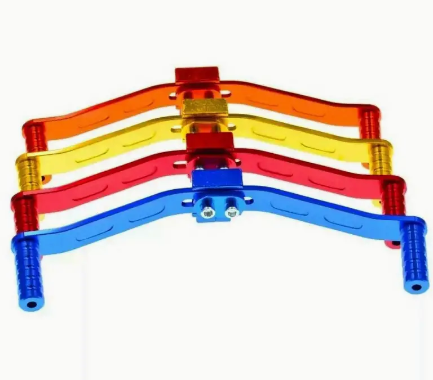 Universal Aluminum Alloy Motorcycle Gear Shift Lever - Double-Headed, Paint-Finished For Street Bikes