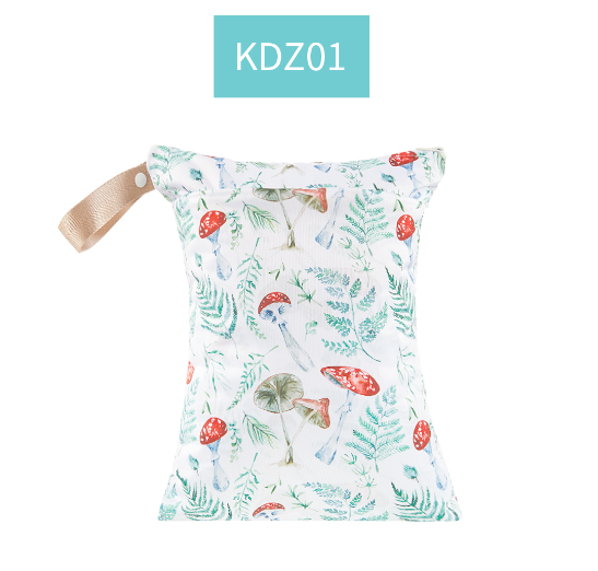Happyflute Portable 30*40CM Diaper Wet Bag Waterproof Two Zippered Cute Prints Wet Dry Diaper Bag With Handle Wetbags 02