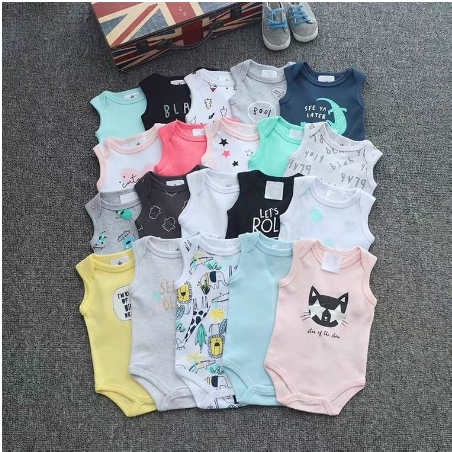 HONGS 5 Piece Baby Sleeveless Boys Girls Onesies Jumpsuit Romper Newborn Clothes Overall