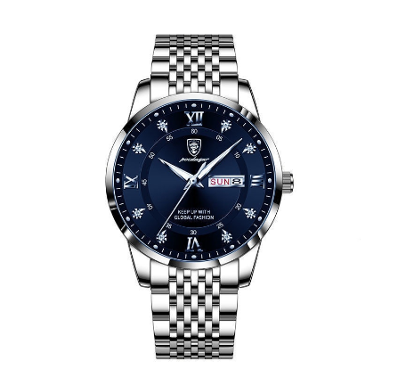 Binbond Original Luxury Fashion Business Waterproof Men's Watch Luminous Calendar Quartz Stainless Steel Men's Watch 001