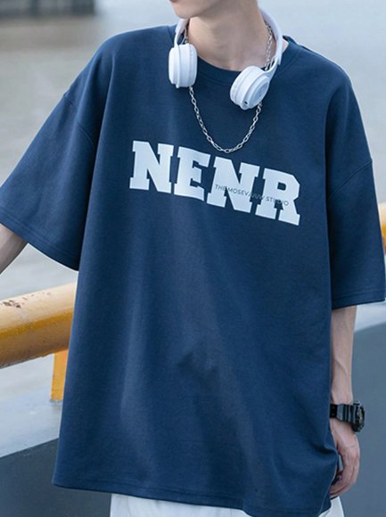 240g Heavyweight Pure Cotton Japanese Style Short Sleeve T-Shirt For Men, Loose Fit Summer Tee Shirt Top