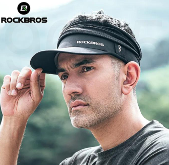 K28 ROCKBROS Summer Sunscreen Cap Cool Breathable Bike Headband Cap Unisex UV Protection Hiking Runn
