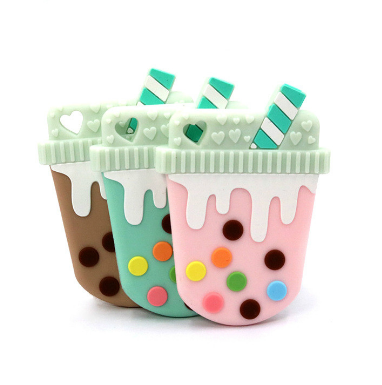 1pc Silicone big Popsicle Teether Cartoon Baby Teethers Teething Toy Food Grade Silicone Teether Bead BPA Free