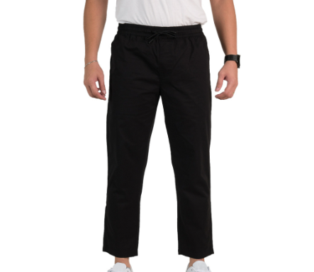 GIORDANO Men's Cotton Twill Cropped Pants Signature Black