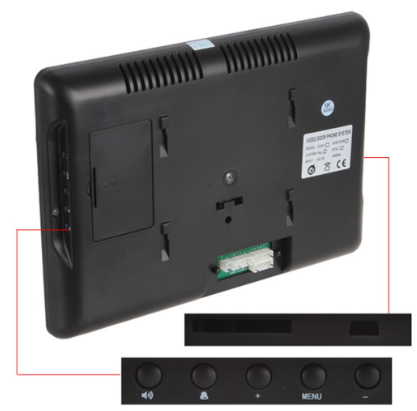 Video Door Phone Doorbell Wired Video Intercom System 7-inch Color Monitor and HD Camera with Door R